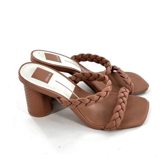 Dolce Vita Nairi Braided Sandals 8 NWOT Tan Heel Travel Beach Resort Cruise - Picture 4 of 8